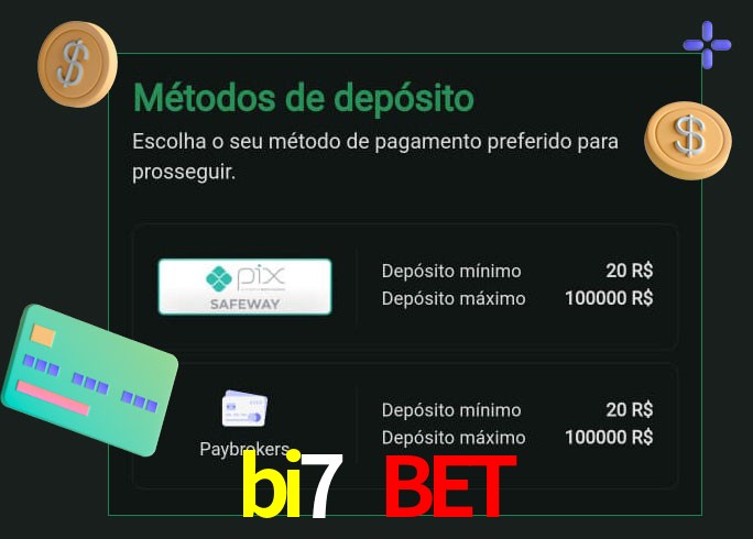 O cassino bi7 bet oferece uma grande variedade de métodos de pagamento